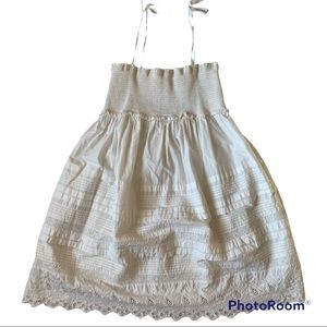allsaints spitalfields white cotton eyelet sundress size 6